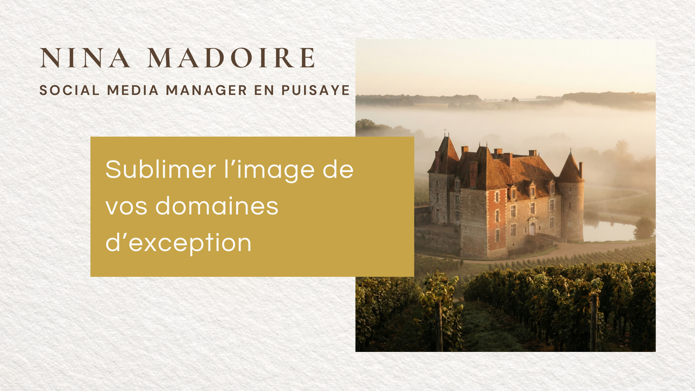 Nina Madoire Social media manager Puisaye